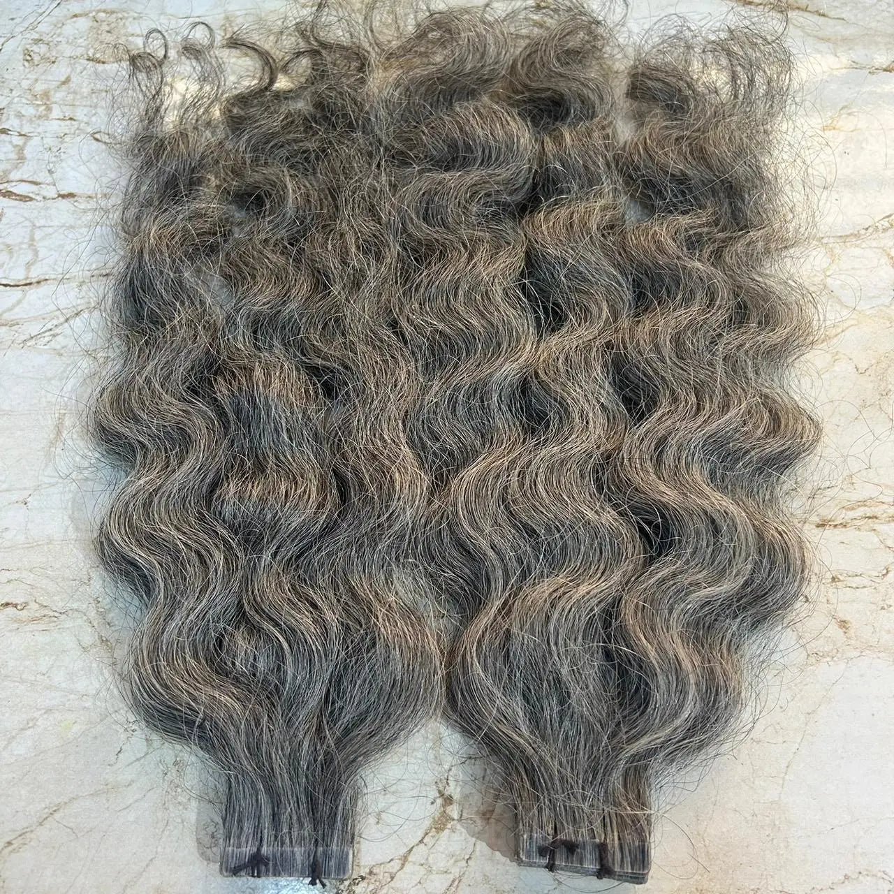 Curly tape in human hair extensions - Image #3