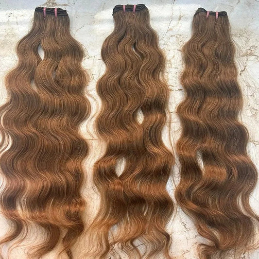 Real Honey Brown Human Hair Bundles - Image #3