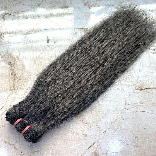 Straight Gray Human Hair Extensions