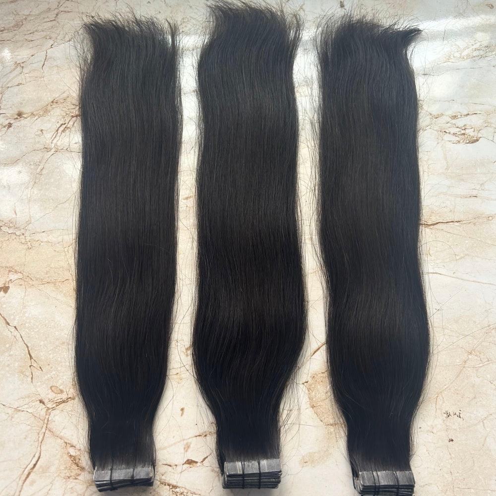 Tape in human hair extensions for black hair